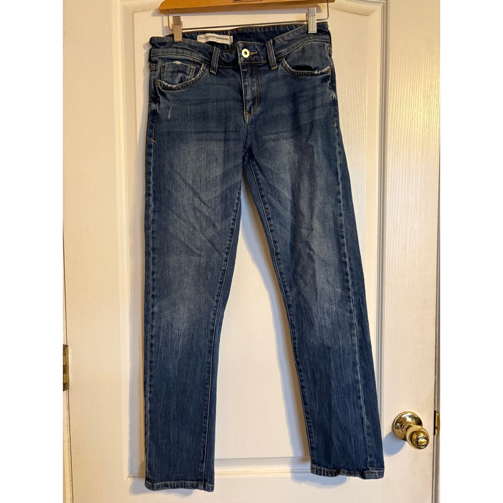 Pilcro and the Letterpress Anthropologie Women Medium Wash Straight‎ Leg Jeans